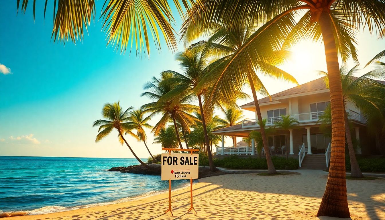 Tranquil tropical beachfront villa for sale in Punta Cana, Dominican Republic.